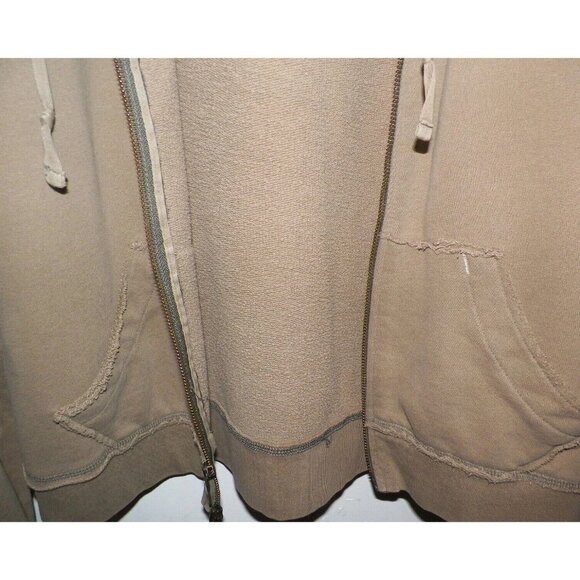 Women's L Beige Distressed Hoodie Banana Republic Relaxed Fit - Picture 2 of 9